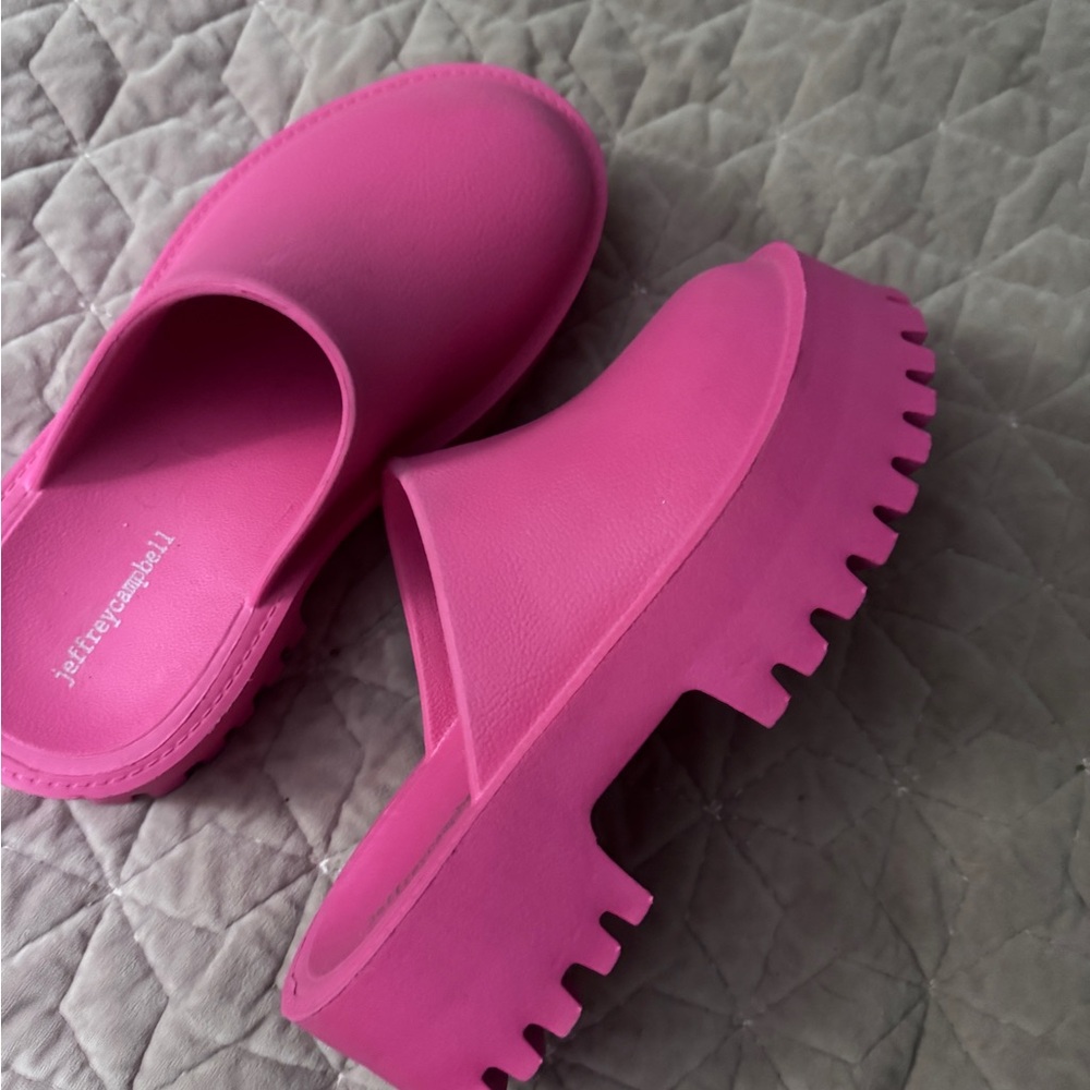 Jeffrey Campbell platform clogs in hot pink!
